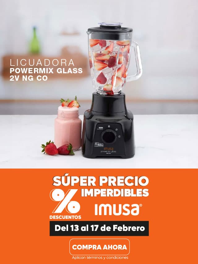 Promo Licuadora Powermix Glass 2V NG CO